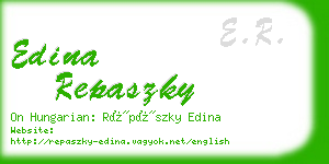 edina repaszky business card